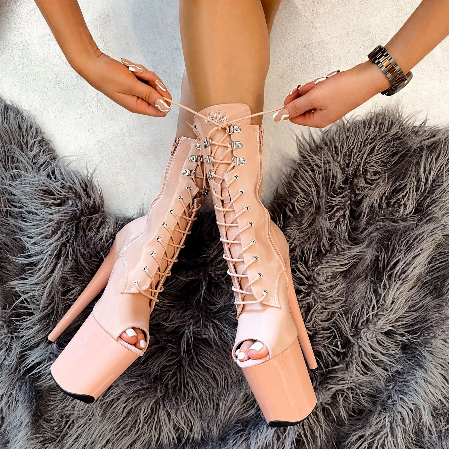 LipKit Open Toe Boot - Dream On - 8 INCH - Image 3